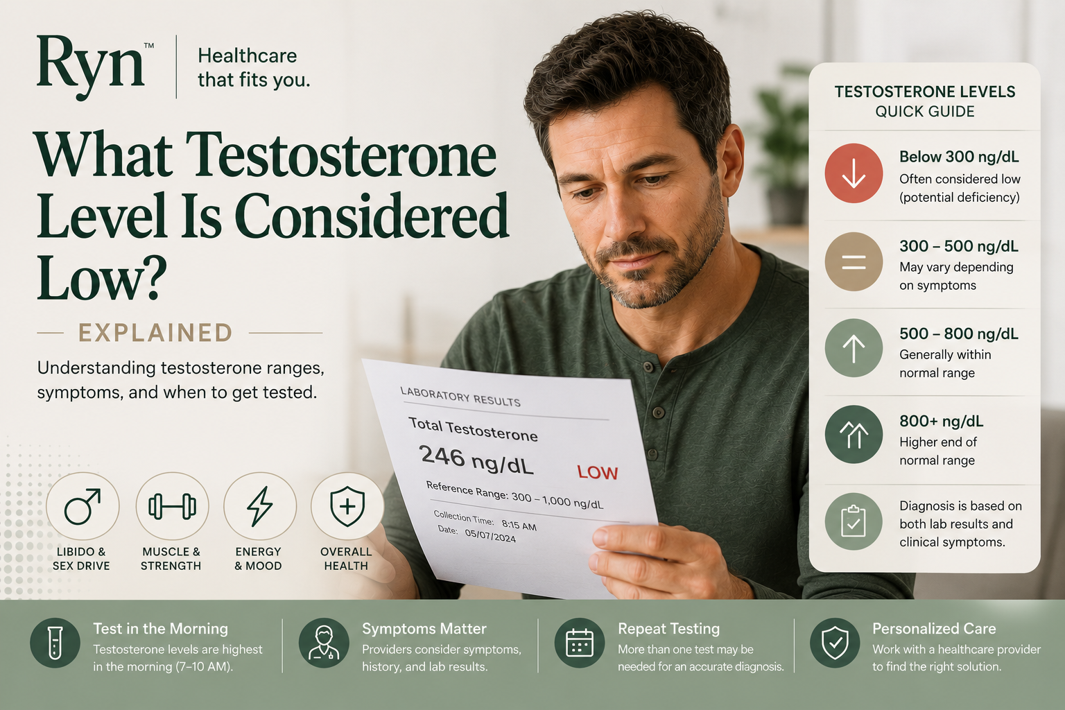 What Testosterone Level Is Considered Low? Explained